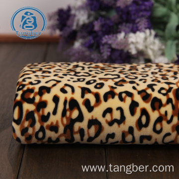 100% polyester thin animal printed polar fleece fabric